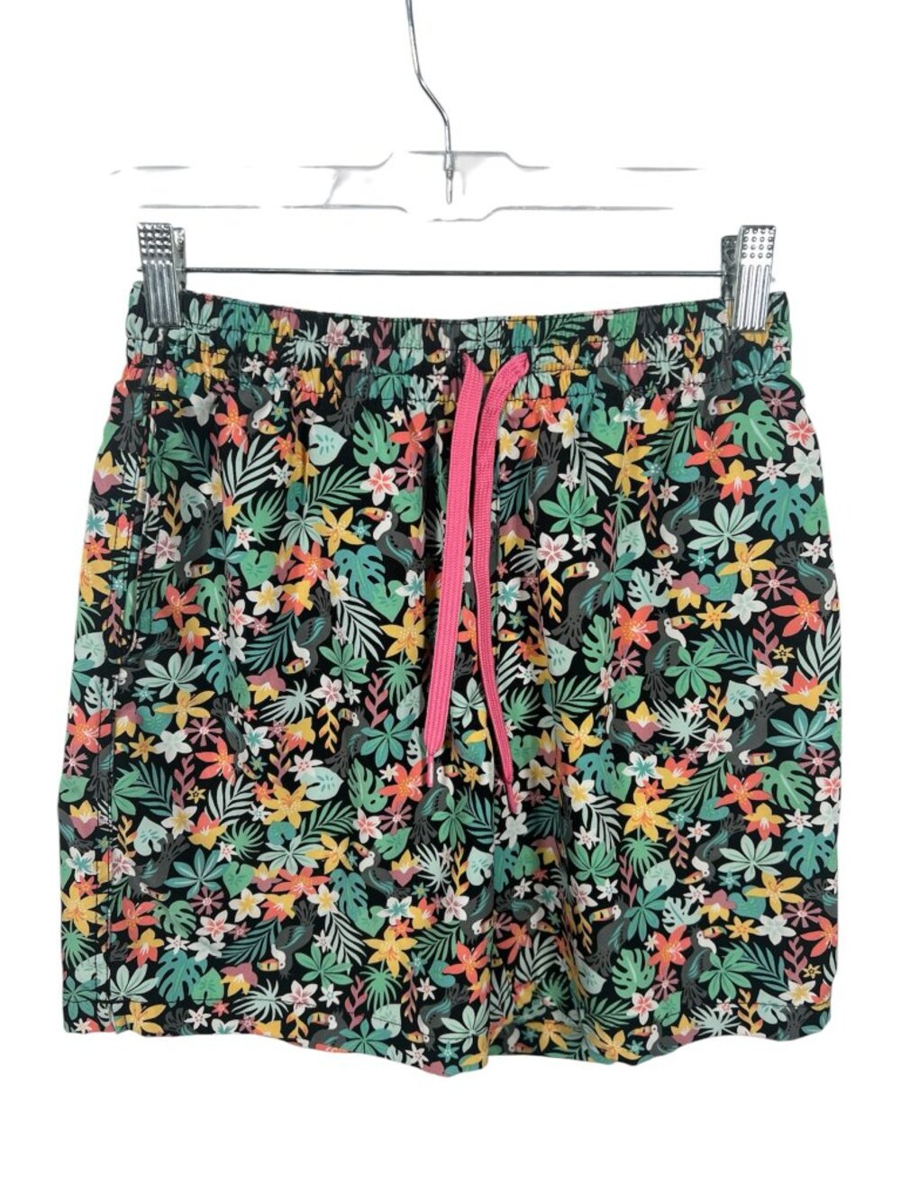 Chubbies Swim Trunks Mens Tropical Toucan 7" Inseam Small Surf Beach Vacation